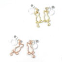 【49%OFFクーポン配布中】ノンホールピアス メタル ネコ シルエット イヤリング 樹脂タイプ | アクセサリー レディース 女性 大人 プレゼント ギフト 結婚式 誕生日 おしゃれ オシャレ かわいい 可愛い シンプル
