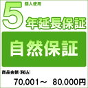 【対象商品のみ】個人5年延長保証(自然故障)商品金額 税込70,001円~80,000円用(99990003-8)
