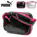 ブランドバッグ PUMA プーマ エナメル キャット B ショルダー S レディース キッズ ジュニア 073276 エナメル ボストン スクエア スポーツ 消臭 抗菌 運動 ジム 学校 スクール 部活 鞄 かばん ミニ ブラック シルバー 13L