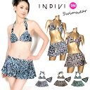 【送料無料】ブランド水着 INDIVI インディビ インディヴィ スカート付きビキニ水着3点セット 14705 スイムウェア レディース 女性 セパレート ホルターネック パッド内蔵 海 プール 日本製 ホワイト ピンク ブルー 9M【ラッキーシール対応】