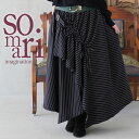 【全品送料無料】『somariストライプ柄ヘムラインアシメス...