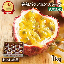 パッション<strong>フルーツ</strong> 1kg （13玉〜15玉） 送料無料 ＜6月下旬より順次出荷＞ 農家直送 熊本 国産 火の国パッション 美味しい 甘酸っぱい 健康 美容 <strong>フルーツ</strong> 果物 大嶌屋（おおしまや）