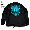 HOLLYWOOD HARDWARE BY LINKAGE - Winged Skull Coach's Jacket コーチジャケット メンズ ストリート ブランド ジャケット アウター 裏地あり 白 イエロー ブルー 黒 S M L XL XXL 大きいサイズ