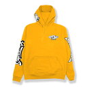 2/13(土) XXL 再入荷 SUPERMAX HARDWARE (スーパーマックス) Old English Gold Hoodie パーカー メンズ ブランド ストリート 厚手 14oz ヘビーウェイト プルオーバー 裏起毛 イエロー L XL XXL 大きいサイズ