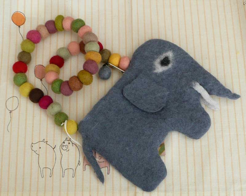 エングリー&シフ　ポシェット　ゾウENGRY&SIF(エングリー＆シフ）北欧雑貨｜ハンドメイド｜Elephant Small bag