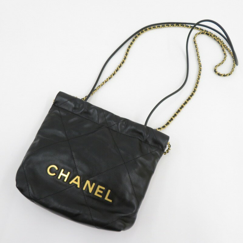 【中古】CHANEL | シャネル シャネル 22 ミニ ハンドバッグ ショルダーバッグ AS3980 ブラック【瀬戸大橋店】