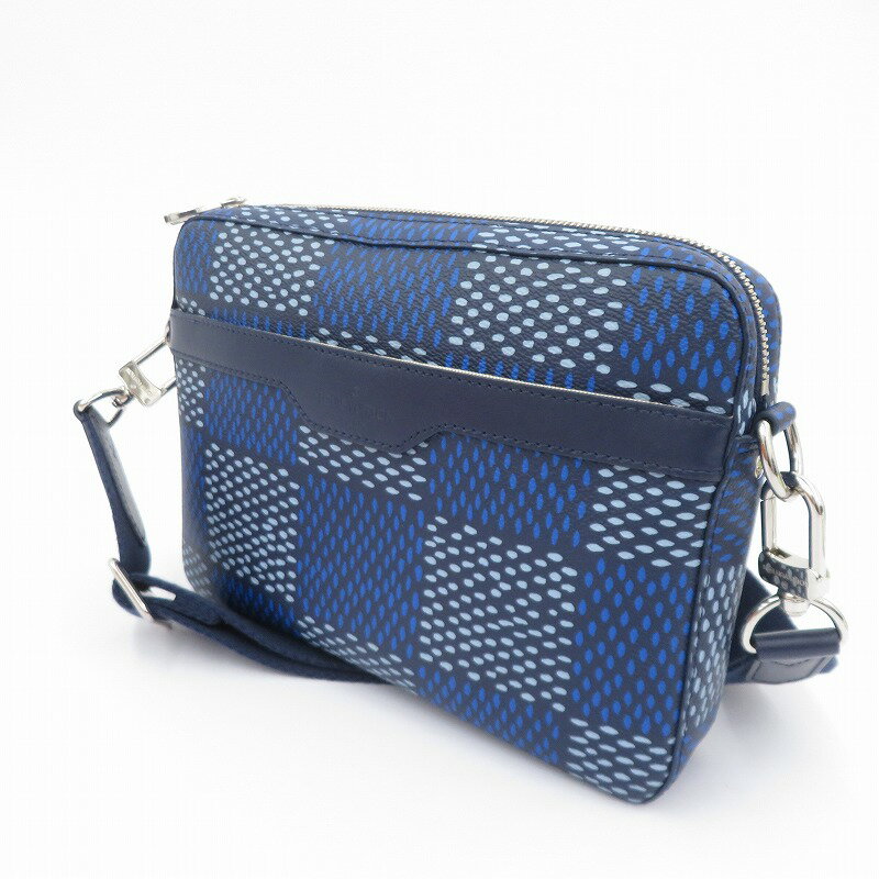 【中古】LOUIS VUITTON | ルイ・ヴィトン ダミエ ヘリテージ トリオ・メッセンジャー メッセンジャーバッグ N40694 ブルー【瀬戸大橋店】