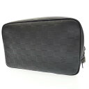 【中古】LOUIS VUITTON/ルイ・ヴィトン トゥルーストワレット/化粧ポーチ/ダミエアンフィニ(オニキス)/N23347 サイズ:- カラー:ブラック【f122】
