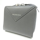 【中古】BALENCIAGA バレンシアガ 371662ビルフォールド 二つ折り財布 サイズ:- カラー:グレー 【f125】