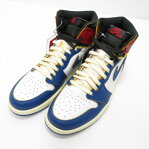 NIKE×UNION/ナイキ×ユニオン AIR JORDAN 1 RETRO HI NRG/UN エアジョーダン1レトロハイ NRG ユニオン BV1300-146 スニーカー サイズ:27.0cm カラー:"UNION" WHITE/STORMBLUE-VARSITY RED