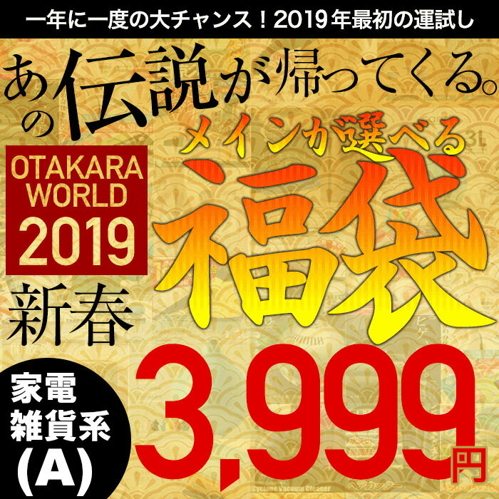 福袋【A】《選べる家電・ホビー》2019年 今回の特賞はダイソンやルンバ、ニンテンドースイッチ、プラズマクラスター等 お宝ワールド福袋 大人気アイテム3点詰め込み 福袋 Dyson Nintendo Switch iPad【2月上旬頃発送予定】/###お宝福袋第二弾A###