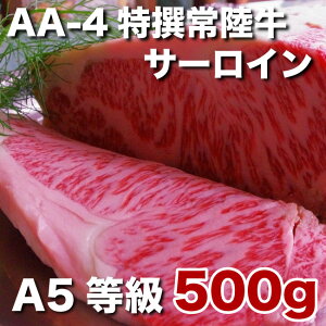 常陸牛の中でも選りすぐられた特選A5ランク！AA-4特撰常陸牛サーロインA5等級　500g（ステーキ250g×2，ステーキソース×2）