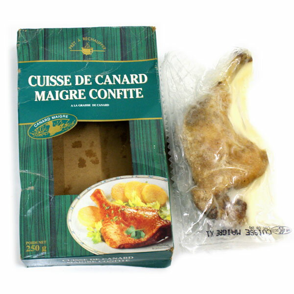 鴨足のコンフィCUISSE DE CANARD MAIGRE CONFITE　250g骨付き鴨モモ肉のオイル調理加熱済