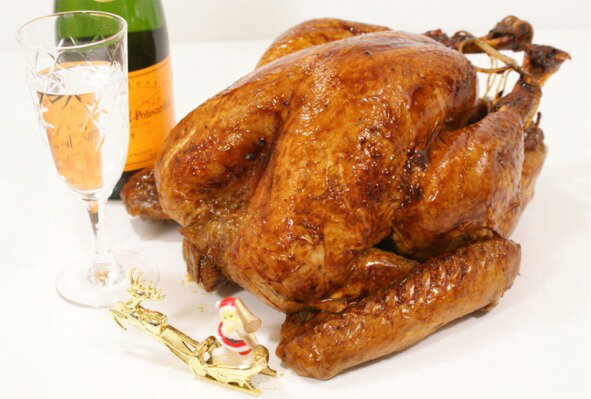 ローストターキーフランス産の七面鳥を絶妙の味わいで美味しく焼きました♪