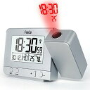 温度と時間の投写を伴う投影アラームクロック/USB充電器ポート/室内温度と湿度/スヌーズ機能付きの手動時間調整/カレンダー/ダブルアラーム