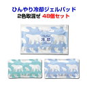 冷却パッドまとめ買い そのまま使える *ひんやり冷却ジェルパッド 2色取混ぜ48個セット(1c/s)(33234)* 白くま柄 暑さ対策 熱中症対策 冷却グッズ 冷感 猛暑対策 夏販促品 ノベルティ 粗品 冷却パッド大量購入 夏祭り記念品 運動会記念品 スポーツ大会