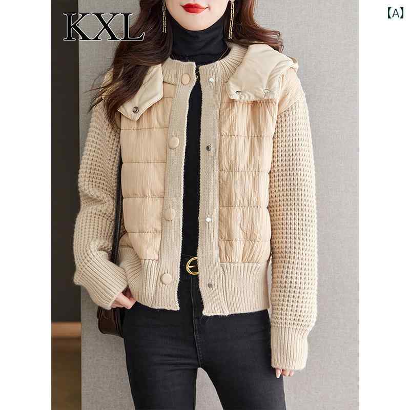 アウター レディース カジュアル おしゃれ 普段使い 秋冬 厚手 取り外し 可能 フード ジャケット セーター カーディガン