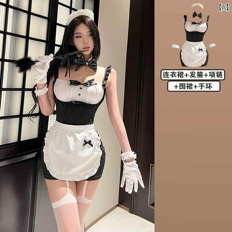 セクシー コスプレ レディース 魅惑 メイド 黒白 エン スーツ ネグリジェ 制服 猫 バニーガール スーツ