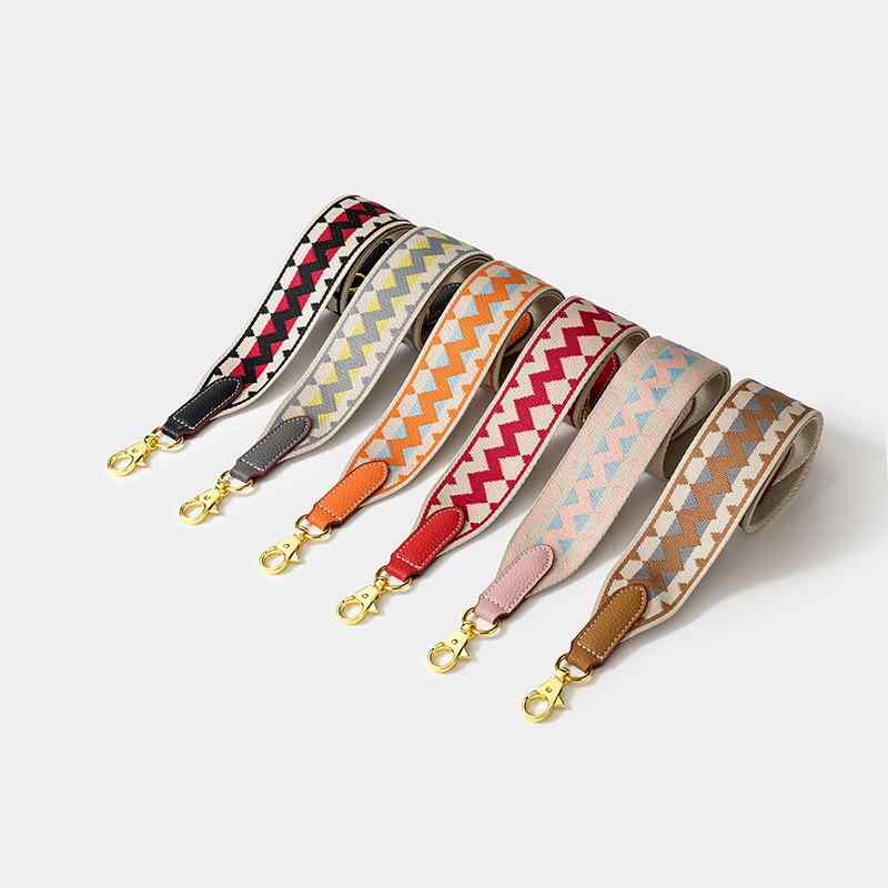 ショルダーバッグ レディース 肩掛け鞄 クロスボディバッグ 斜め掛け 付け替えストラップ 幅広 織り込み カジュアル 大人カジュアル 普段使い お出かけ 旅行 軽量 テキスタイル ファッション小物 アクセサリー