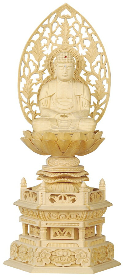 曹洞宗・臨済宗　御本尊（お仏像）　白木製仏像　【座釈迦　唐草光背】　2.0寸[仏像彫刻師職人のお仏像]仏像彫刻師職人による造りのしっかりとした仏像です。（全国送料無料）