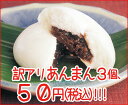 【訳アリ】あんまん3個、50円！フカフカ生地とあんこの上品な甘さ！【マラソン201207_食品】