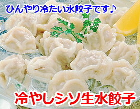 【夏季限定！冷やしシソ生水餃子　30個】　冷やして食べるさわやかな水餃子です冷やして、つるんっ♪さっぱりしそ風味