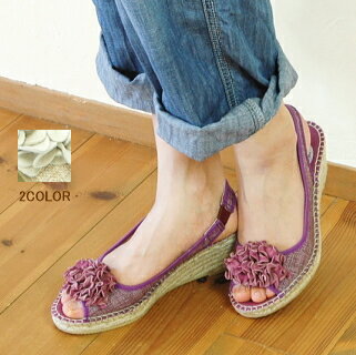 Vidorreta ESPADRILLES【ヴィドレッタ エスパドリーユ】　フラワーモチーフレザーサンダル　29375　/ Calzanor (カルザノール)、GAIMO（ガイモ）と並ぶスペインの老舗ブランド。/【送料無料】/こちらは商品です。【RCPsuper1206】