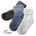 ウール&アルパカ混 ふんわりソックス GROS H FOOTWEAR ポルトガル製 厚手ソックス レディース 靴下 くつ下【あす楽対応】