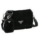 プラダ PRADA ショルダーバッグ SHEARLING シープファー ミニバッグ ブラック 1BD292K9O 2EC9 002