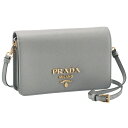 プラダ PRADA ショルダーバッグ サフィアーノレザー ミニバッグ グレー系 1BP019OOO NZV 424