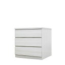 【新品/取寄品/代引不可】丸田木工 FIT(フィット) 3段チェスト 60-3段チェスト(D=55) ホワイト(日本製 完成品 タンス 収納 家具)