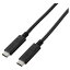 【新品/取寄品/代引不可】USB2.0ケーブル/C-Cタイプ/認証品/PD対応/5A出力/0.5m/ブラック U2C-CC5P05NBK