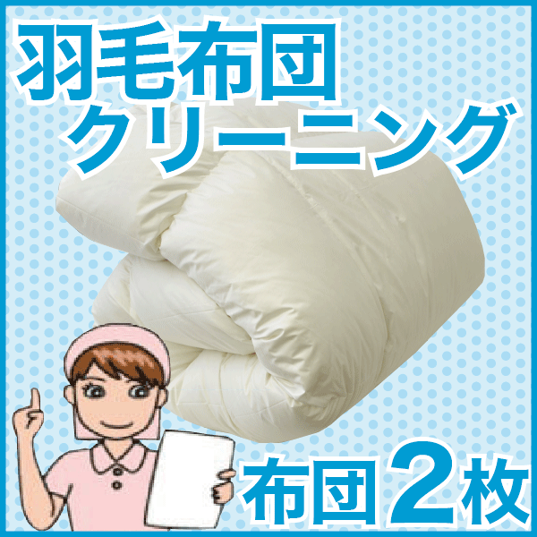 羽毛布団クリーニング・丸洗い（フレスコeパック）　2枚用 はじめてのお客さま用【布団丸洗い】【宅配サービス】【送料無料】【setsuden_bedding】布団丸洗い・クリーニングサービスが通販で♪【送料無料】