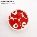 marimekko ( マリメッコ ) Unikko ( ウニッコ ) ミニ プレート 13.5cm / ホワイト×レッド (76) 【 正規販売店 】