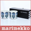 marimekko ( マリメッコ ) COFFEE CUP 2PCS ( コーヒー カップ　2個セット ) Vihkiruusu （ ヴィヒキルース ） ラテマグ /  2個セット　 . 北欧　マリメッコ　コップ マグ　化粧箱入り プレゼント に最適　2ピース セット