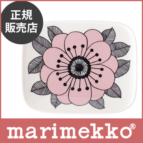 【日本限定】marimekko ( マリメッコ ) KESTIT PLATE ( ケスティト プレート ) 15cm×12cm / ピンク　 【RCP】.