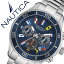 【5年保証対象】ノーティカ 腕時計 NAUTICA 時計 NST12 FLAGS メンズ ブルー NAD19549G メタル ベルト クロノグラフ 防水 新作 ブランド ネイビー シルバー スポーツ 人気 プレゼント ギフト 送料無料