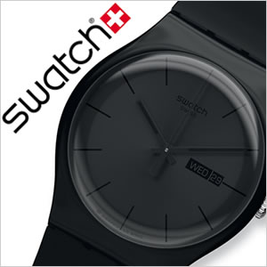 スウォッチ腕時計[Swatch時計][ Swatch 腕時計 スウォッチ 時計 ]オリジナルス・ニュー・ジェント ブラック・レーベル[ORIGINALS NEW GENT BLACK REBEL]/メンズ時計/SUOB702[ 父の日 母の日 ギフト ]