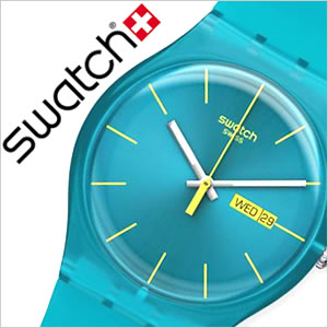 スウォッチ腕時計[Swatch時計][ Swatch 腕時計 スウォッチ 時計 ]オリジナルス・ニュー・ジェント ターコイズ・レーベル[ORIGINALS NEW GENT TURQUOISE REBEL]/メンズ時計/SUOL700