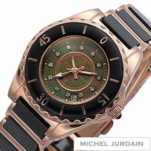 ミッシェルジョルダン腕時計[MICHEL JURDAIN][ MICHEL JURDAIN 腕時計 ミッシェルジョルダン 時計 ]天然ダイヤ入りセラミック/レディース時計MJ-MJ-7100-L-1