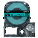 キングジム テプラ PRO テープカートリッジ パステル 24mm 緑/黒文字 SC24G 1個