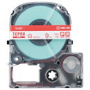 キングジム テプラ PRO テープカートリッジ 9mm 白/赤文字 SS9R 1個