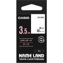 カシオ NAME LAND スタンダードテープ 3.5mm×8m 白/黒文字 XR−3WE 1個