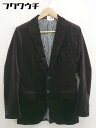 ◇ MISCH MASCH ミッシュマッシュ シングル 2B ベロア 長袖 テーラードジャケット サイズ46 ブラウン メンズ 【中古】