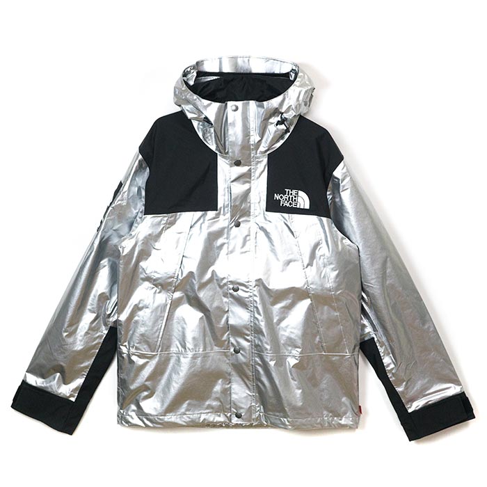 north face supreme silver jacket