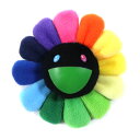 村上隆/ TAKASHI MURAKAMI Flower Keychain Badge /フラワー キーチェーン バッジRainbow & Black / レインボー ブラック 黒 8cmサイズKaikai Kiki 2018AW 国内正規品 新古品【中古】