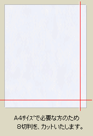 A4サイズにカット画用紙　薄口95k　8切判（200枚包）【レビューを書いてプレゼント有り】