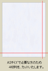 A3サイズにカット画用紙 中厚口 131k 4切判(100枚包)【当日発送可】【画材】【学校教材】【水彩画用】