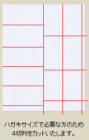 ハガキサイズにカット画用紙　中厚口125k　4切判（100枚包）【レビューを書いてプレゼント有り】