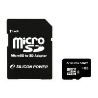 シリコンパワー (SP004GBSTH004V1) microSDHCメモリーカード CL…...:papyruscompany:10004705